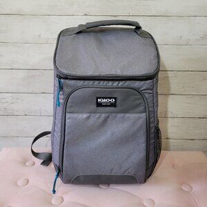 Igloo Soft Sided Cooler Backpack‎ 24 Can Capacity Gray with Pocket FLAWS